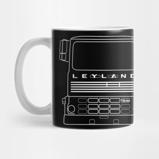 Leyland Marathon classic truck outline graphic (white) Mug